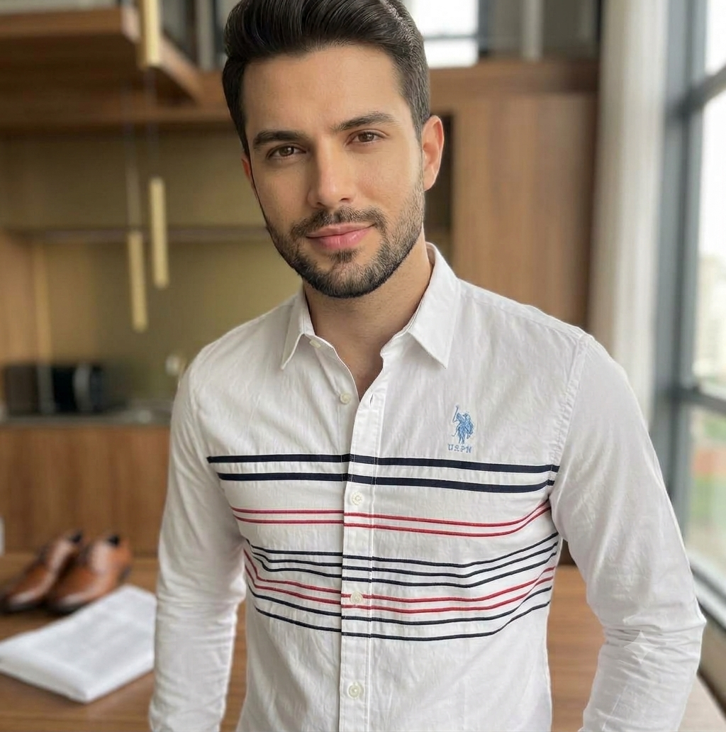 Urban Stripe Long Sleeve Casual Shirt